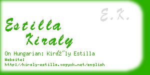 estilla kiraly business card